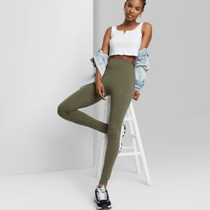 Wild Fable High Waisted Full Length Classic Leggings - Deep Olive
